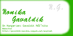 monika gavaldik business card